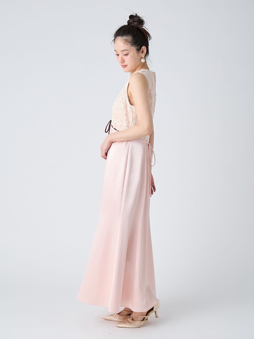 LILY BROWN「エンブロイダリーヴィンテージサテンドレス」|ドレス|