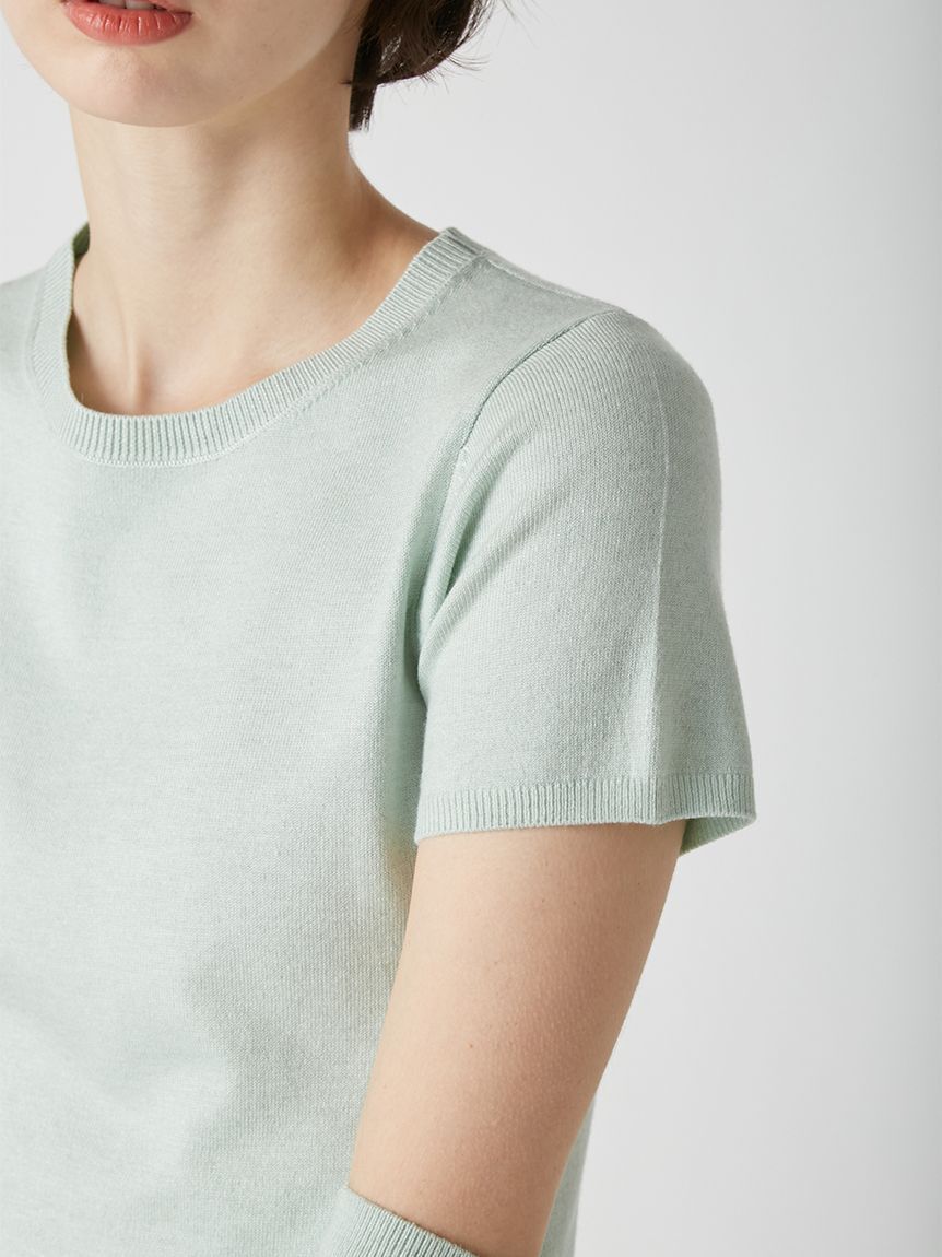 LILY BROWN「アームウォーマー付きハーフスリーブニットワンピース」|ワンピース|