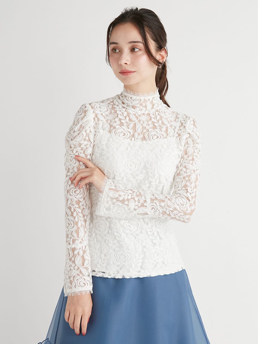 CELFORD「【YUMIKATSURAforCELFORD】ローズレーストップス」|シャツ・ブラウス|WHT