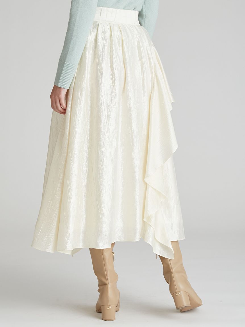 CELFORD「【ウォッシャブル】シャイニーアシンメトリースカート」|スカート|