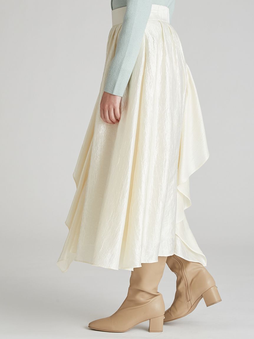 CELFORD「【ウォッシャブル】シャイニーアシンメトリースカート」|スカート|