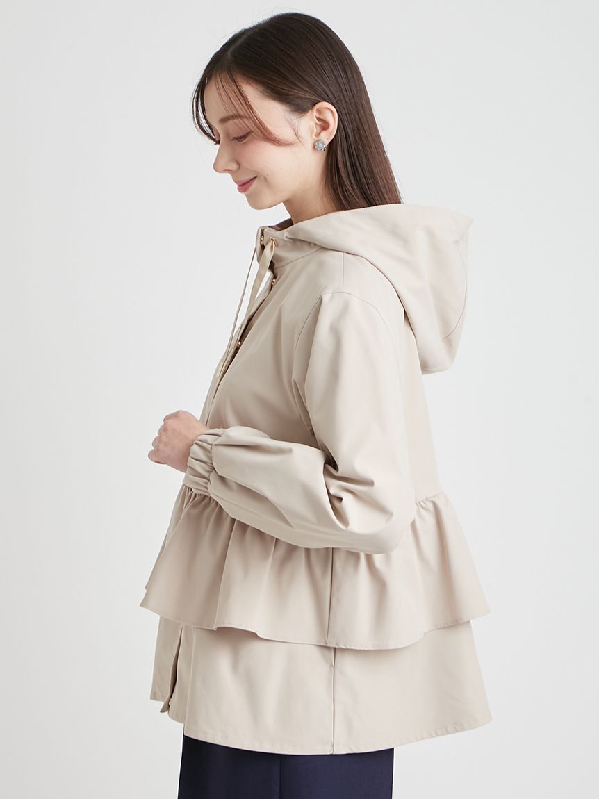 CELFORD「【UVカット】ティアードフリル撥水ブルゾン」|ブルゾン・スタジャン|