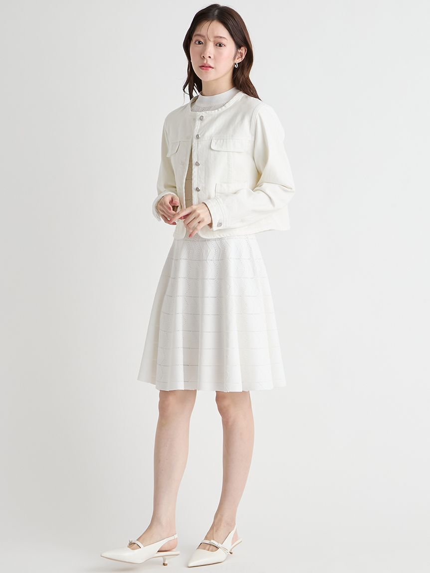 CELFORD「【洗える】アイレット柄ミニワンピース」|ワンピース|