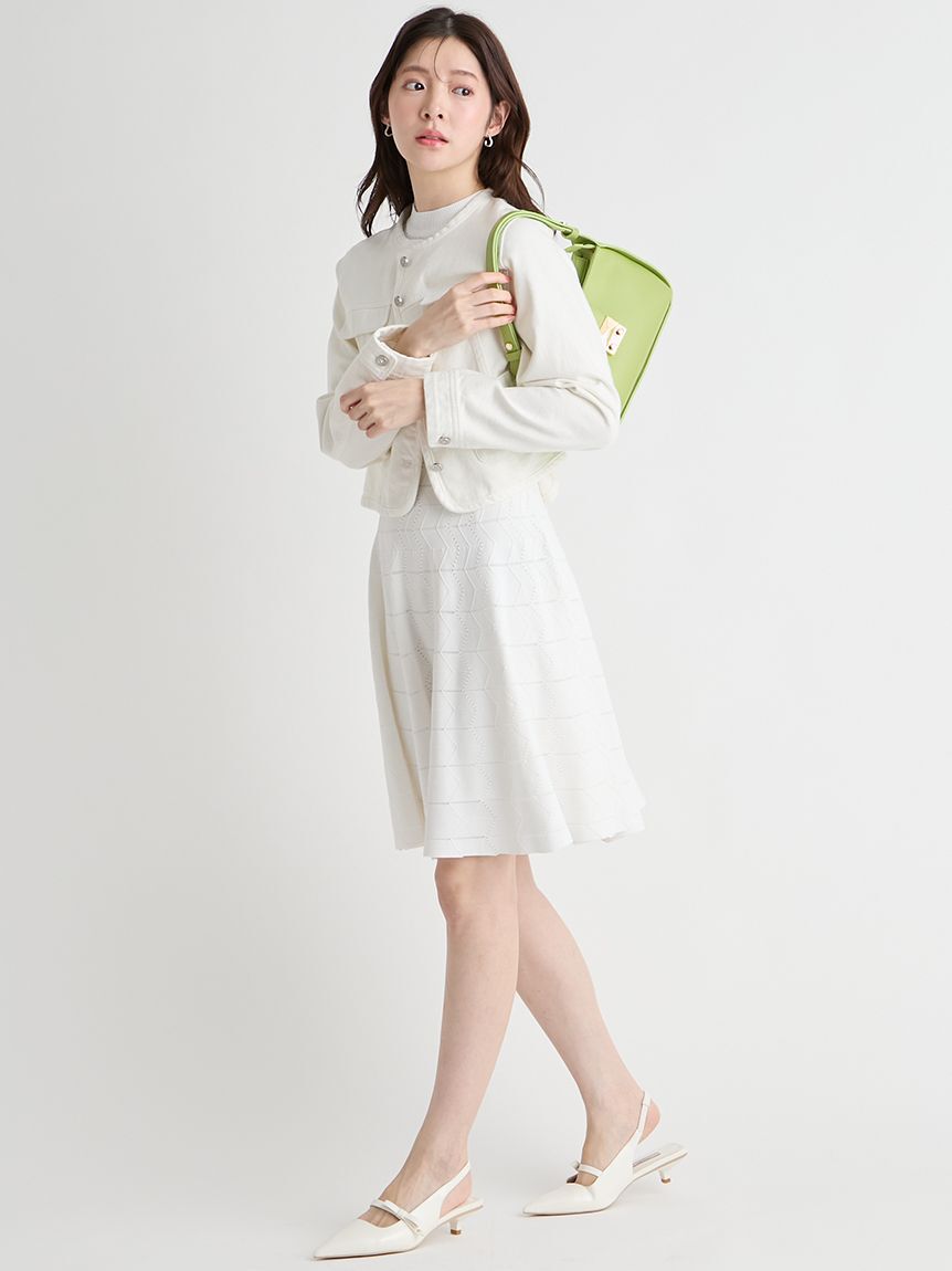 CELFORD「【洗える】アイレット柄ミニワンピース」|ワンピース|