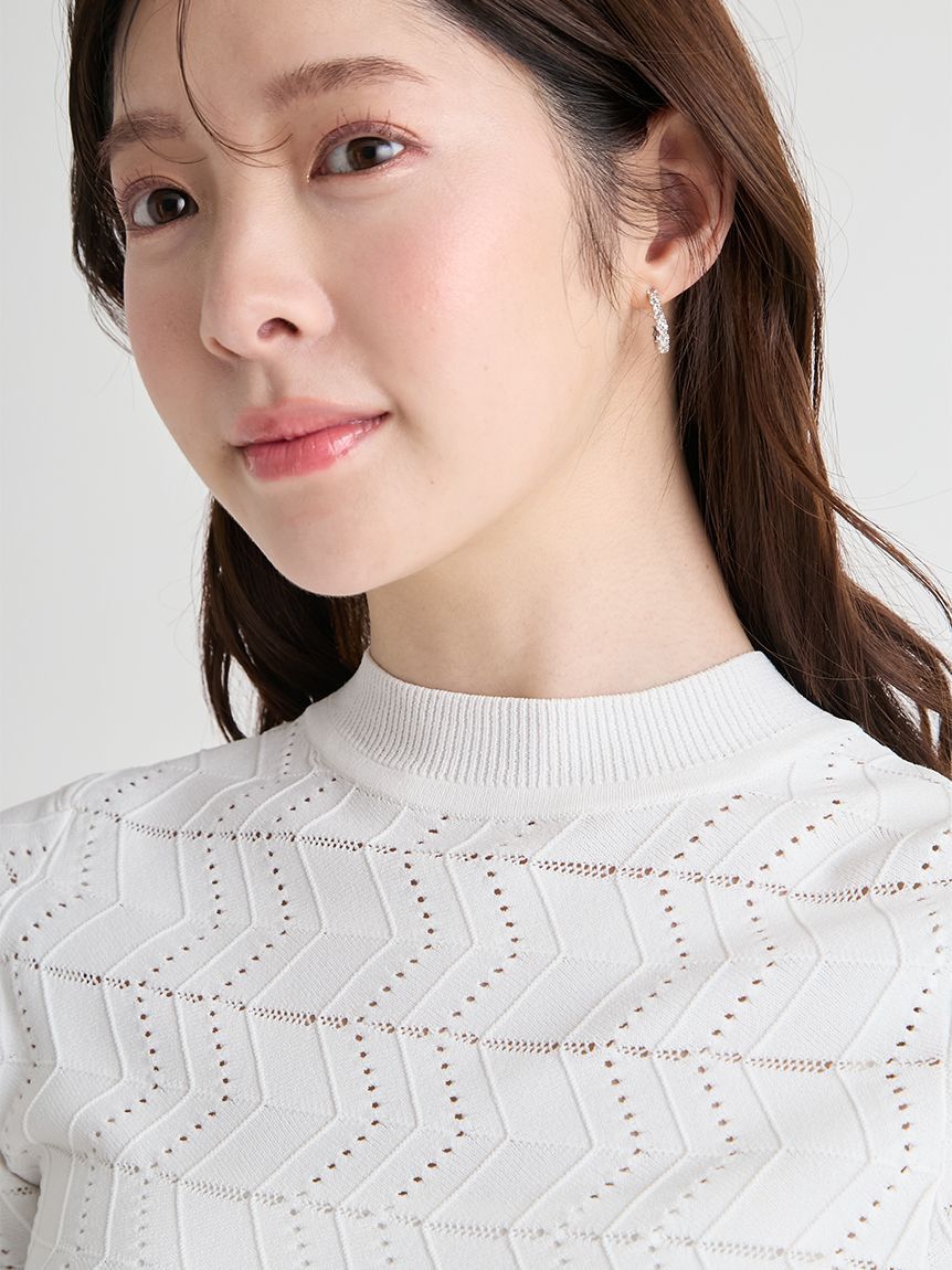 CELFORD「【洗える】アイレット柄ミニワンピース」|ワンピース|