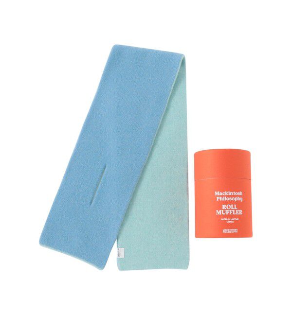 MACKINTOSH PHILOSOPHY「ロールマフラー」|マフラー|ブルー