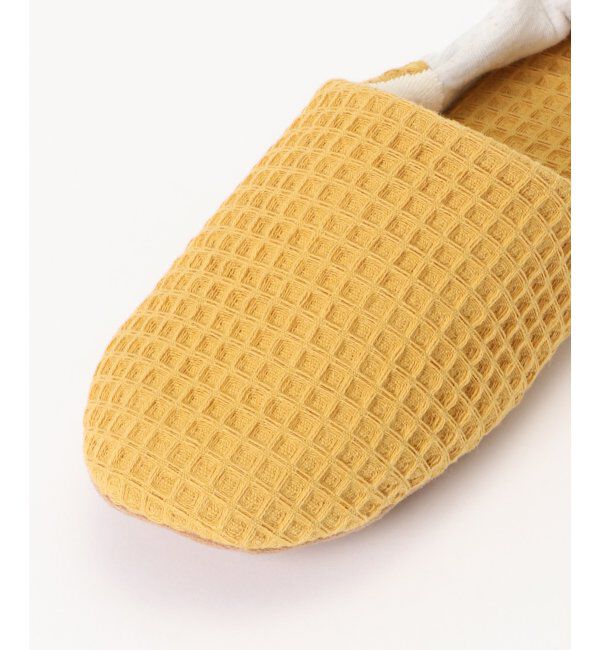TOKYO DESIGN CHANNEL「YORI ワッフルかかとリボンバブーシュ M」|ルームシューズ|