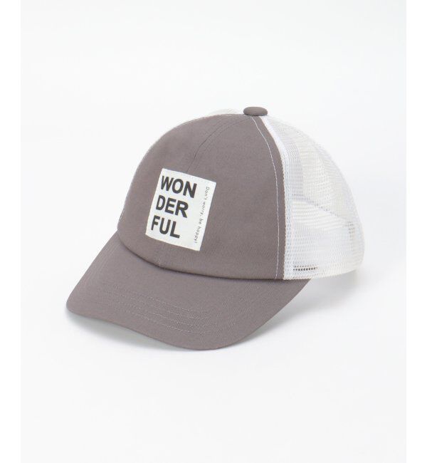 ikka kids「ビッグワッペンメッシュキャップ」|その他|チャコール
