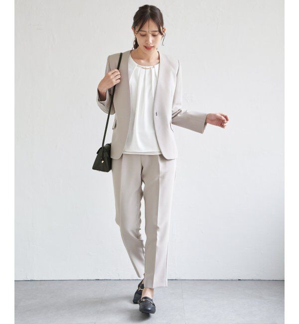 IKKA LOUNGE「【洗濯機で洗える／セットアップ対応】ウォッシャブルVネックジャケット」|その他|