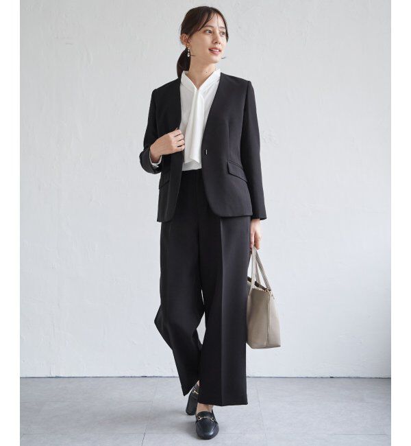 IKKA LOUNGE「【洗濯機で洗える／セットアップ対応】ウォッシャブルVネックジャケット」|その他|