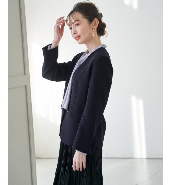 IKKA LOUNGE「【洗濯機で洗える／セットアップ対応】ウォッシャブルVネックジャケット」|その他|