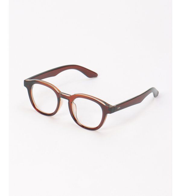 ikka「ウエリントン型 伊達メガネ」|サングラス|ブラウン