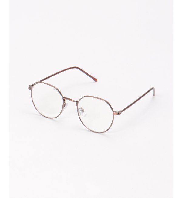 ikka「ダテボストンブルーライトカット」|サングラス|ダークブラウン