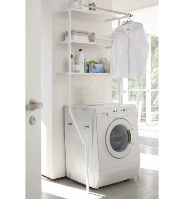 Lbc with Life「tower タワー 立て掛けランドリーシェルフ」|その他|ホワイト