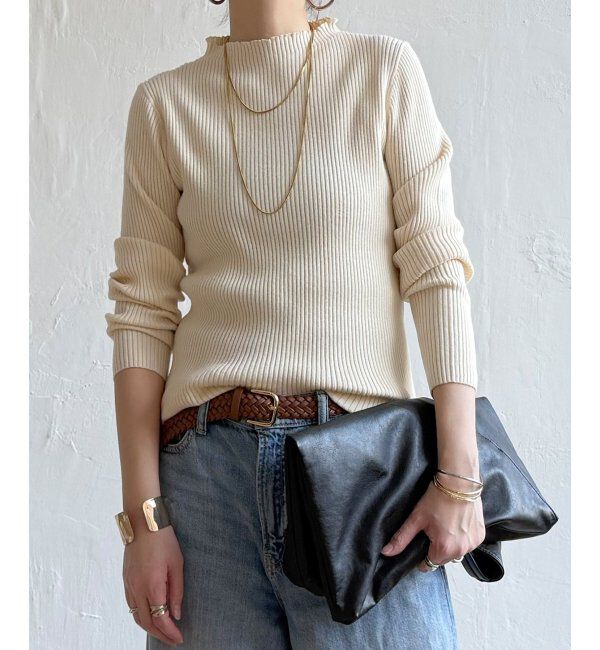 Lbc with Life「エリフリルリブニット」|カーディガン|ホワイト