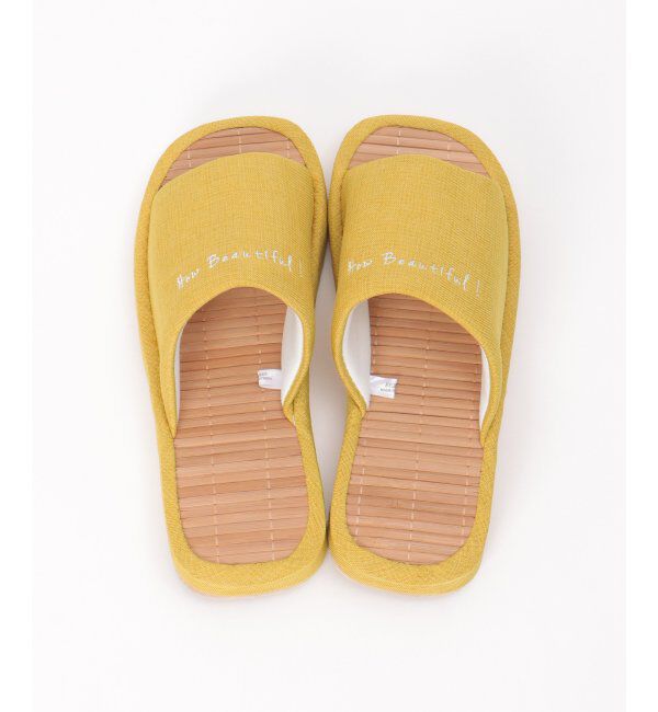 Lbc with Life「茶竹厚底ロゴスリッパ」|ルームシューズ|