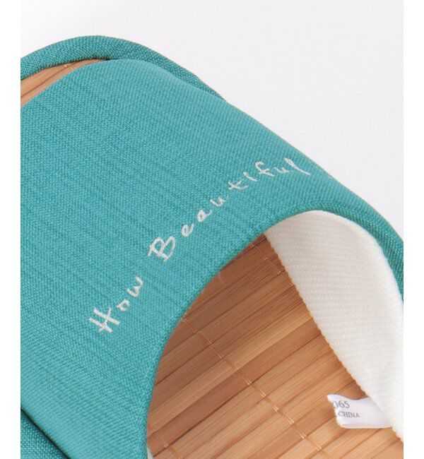 Lbc with Life「茶竹厚底ロゴスリッパ」|ルームシューズ|