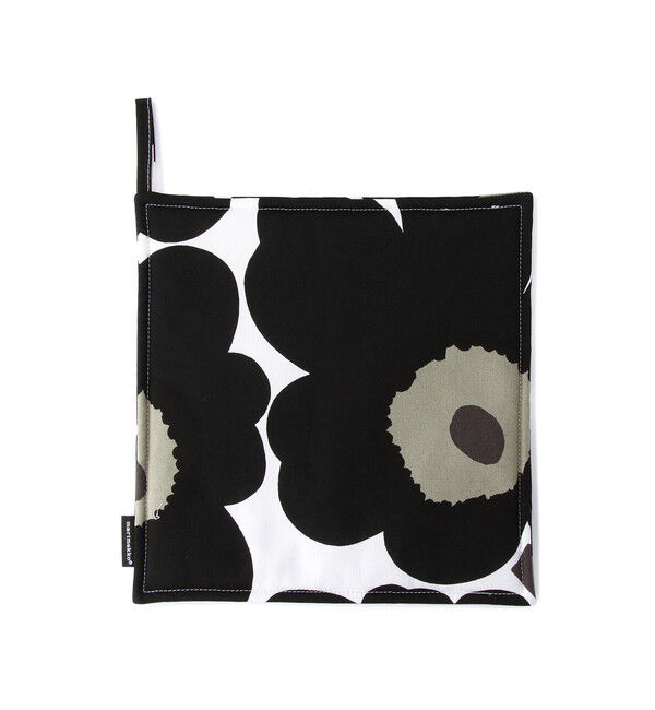 Marimekko「Pieni Unikko ポットホルダー」|その他|ホワイト&times;ブラック