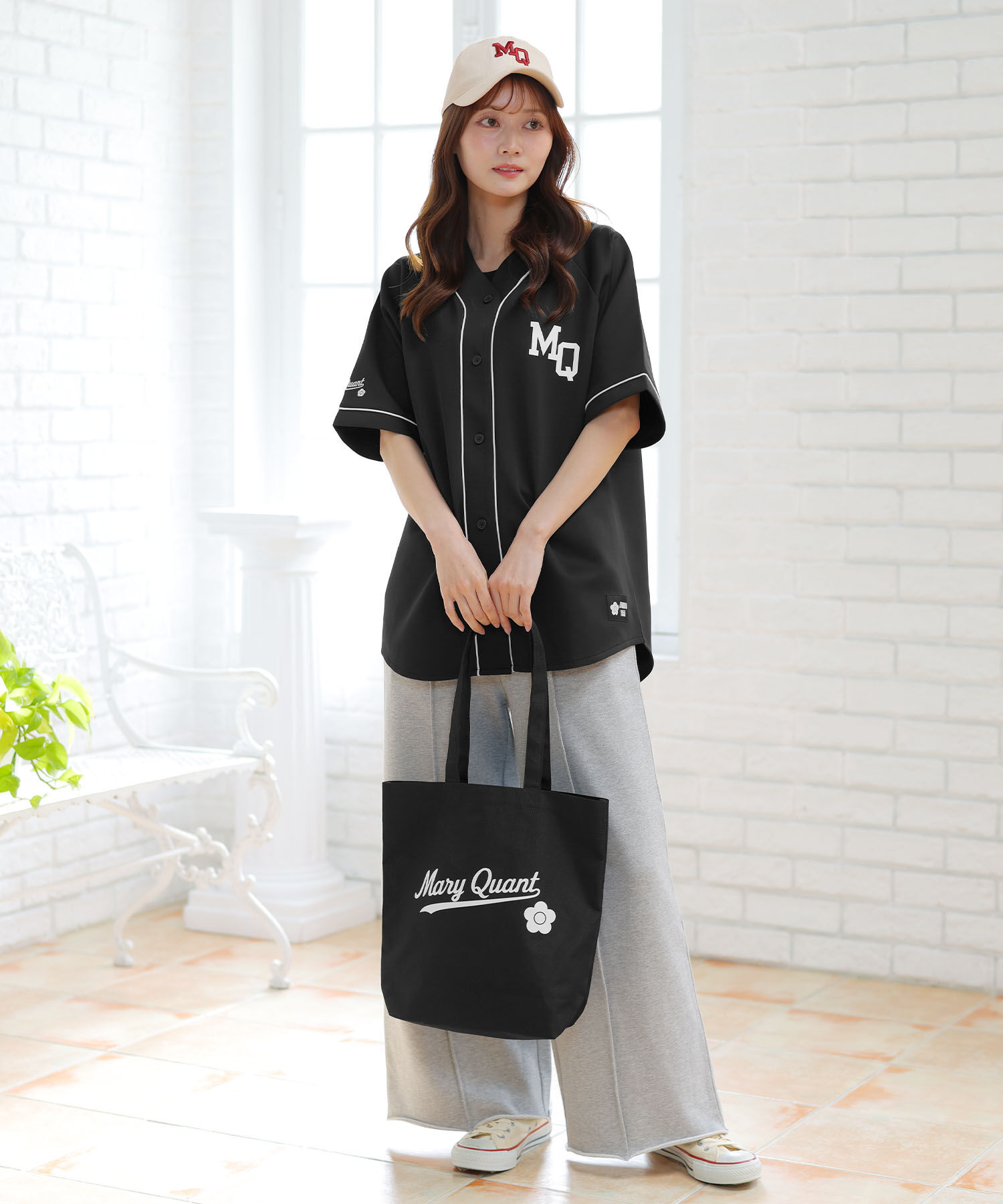 MARY QUANT「ベースボールロゴ トート」|トートバッグ|