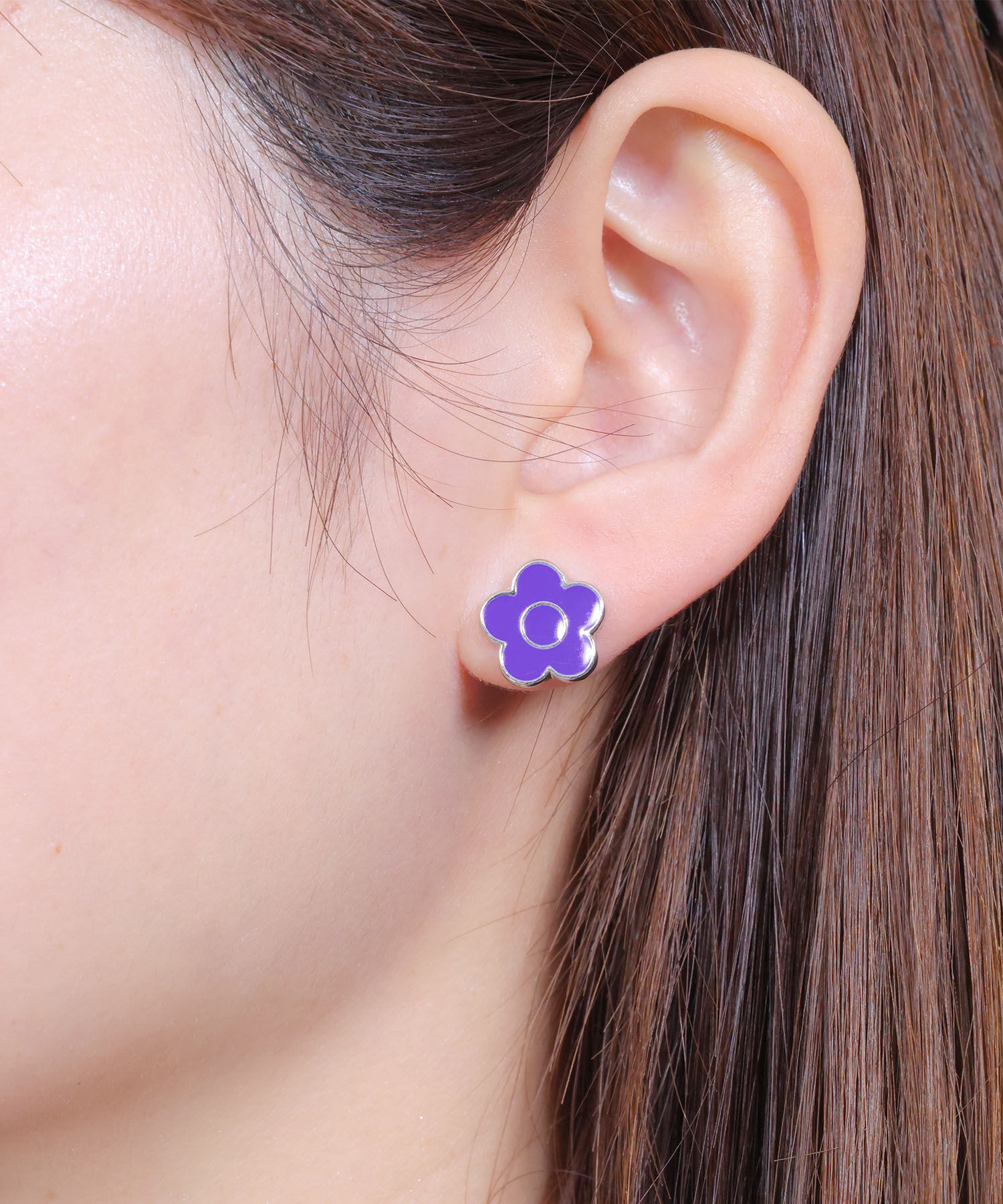 MARY QUANT「カラフルエポ ピアス」|ピアス|パープル