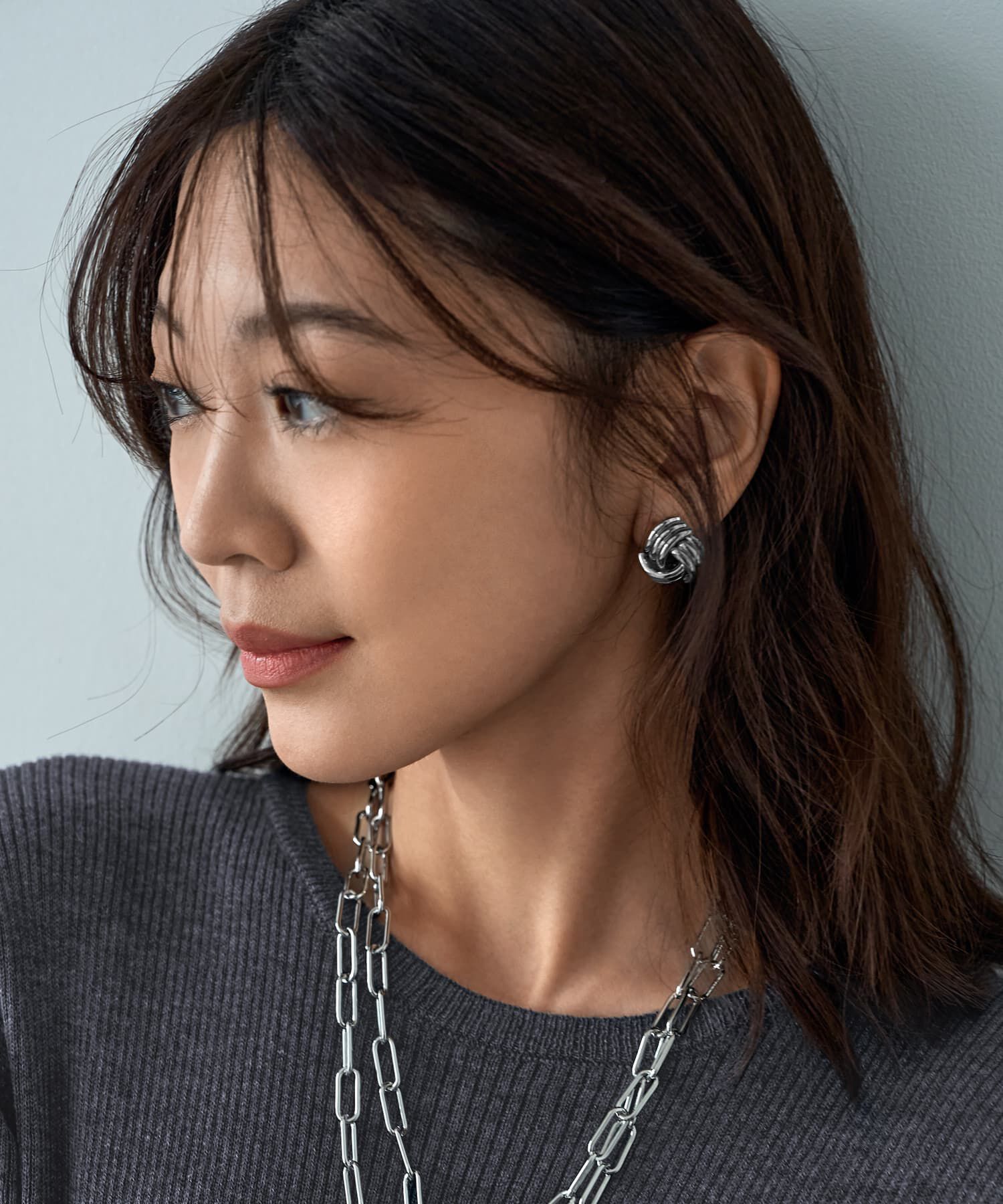 STYLE DELI「トリプルパーツレイヤードイヤリング」|イヤリング|