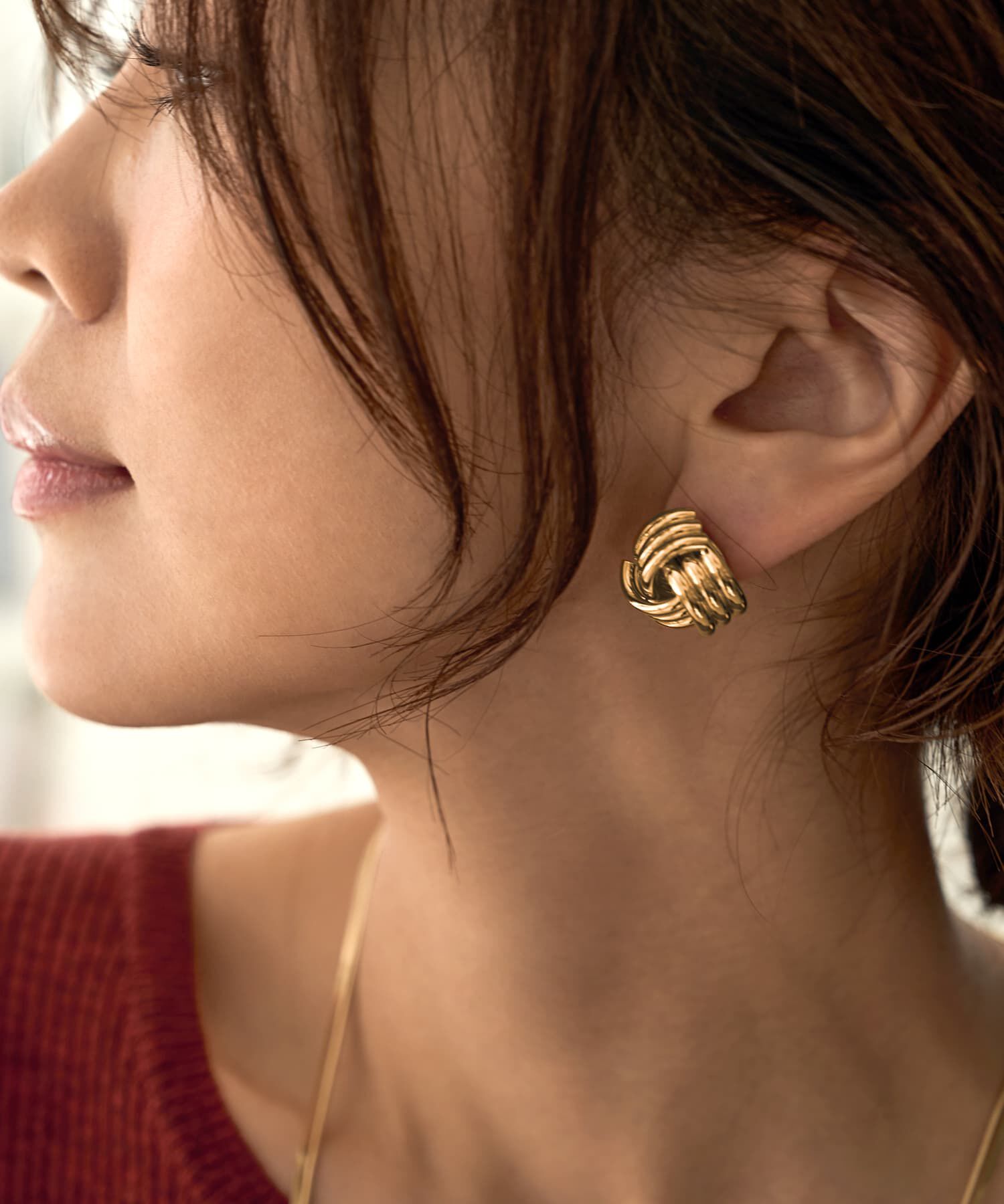 STYLE DELI「トリプルパーツレイヤードイヤリング」|イヤリング|