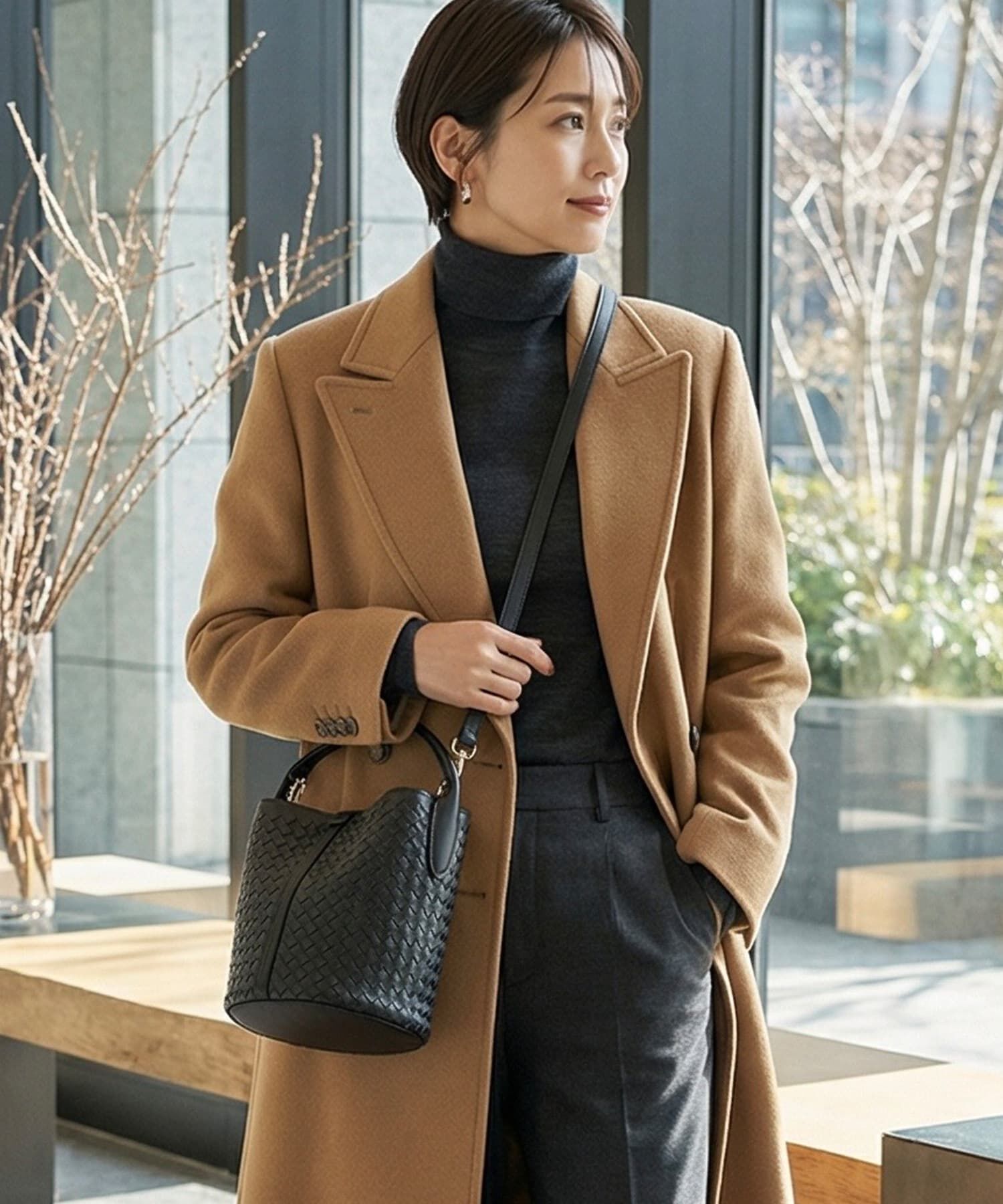 STYLE DELI「【DELI by】編み込みリアルレザーバケットバッグ」|ショルダー・メッセンジャー|