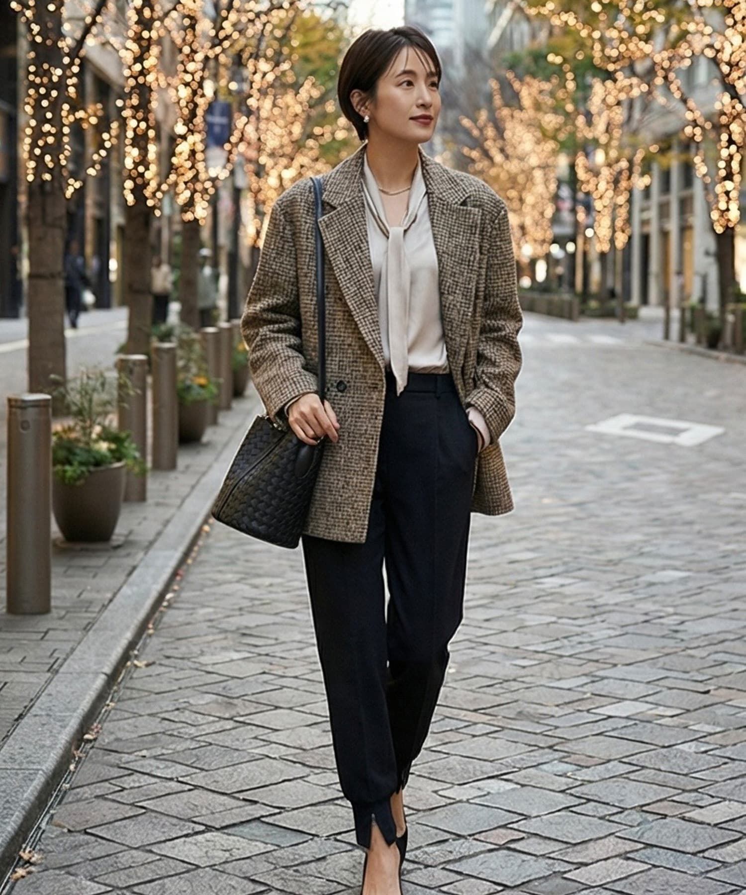 STYLE DELI「【DELI by】編み込みリアルレザーバケットバッグ」|ショルダー・メッセンジャー|