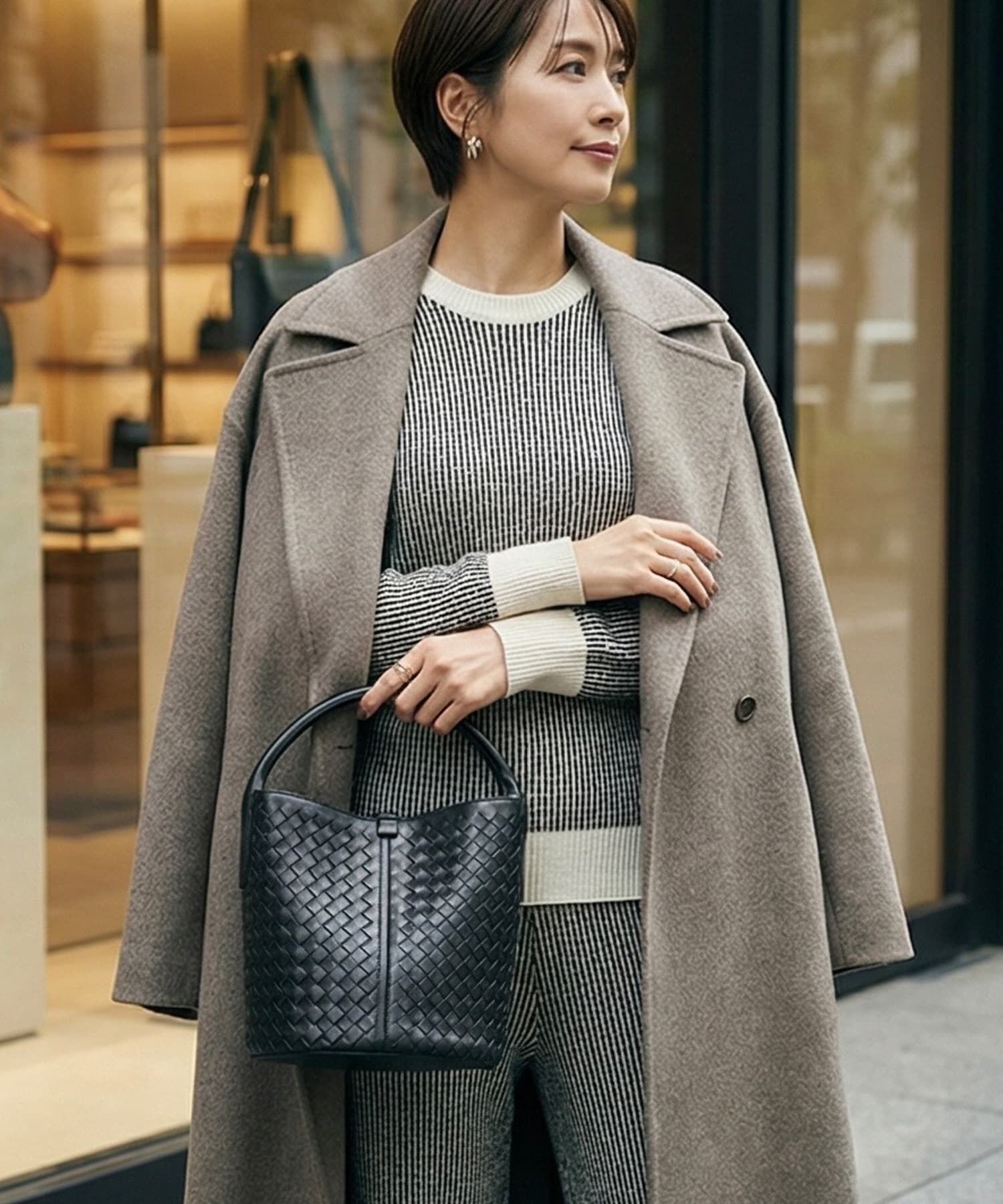 STYLE DELI「【DELI by】編み込みリアルレザーバケットバッグ」|ショルダー・メッセンジャー|