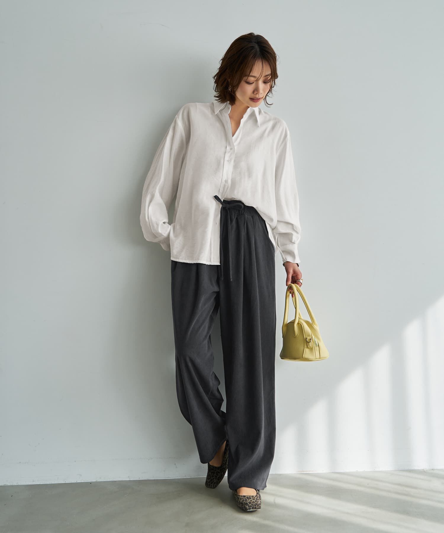 STYLE DELI「重ねやすいシボ生地しなやかシャツ」|シャツ・ブラウス|