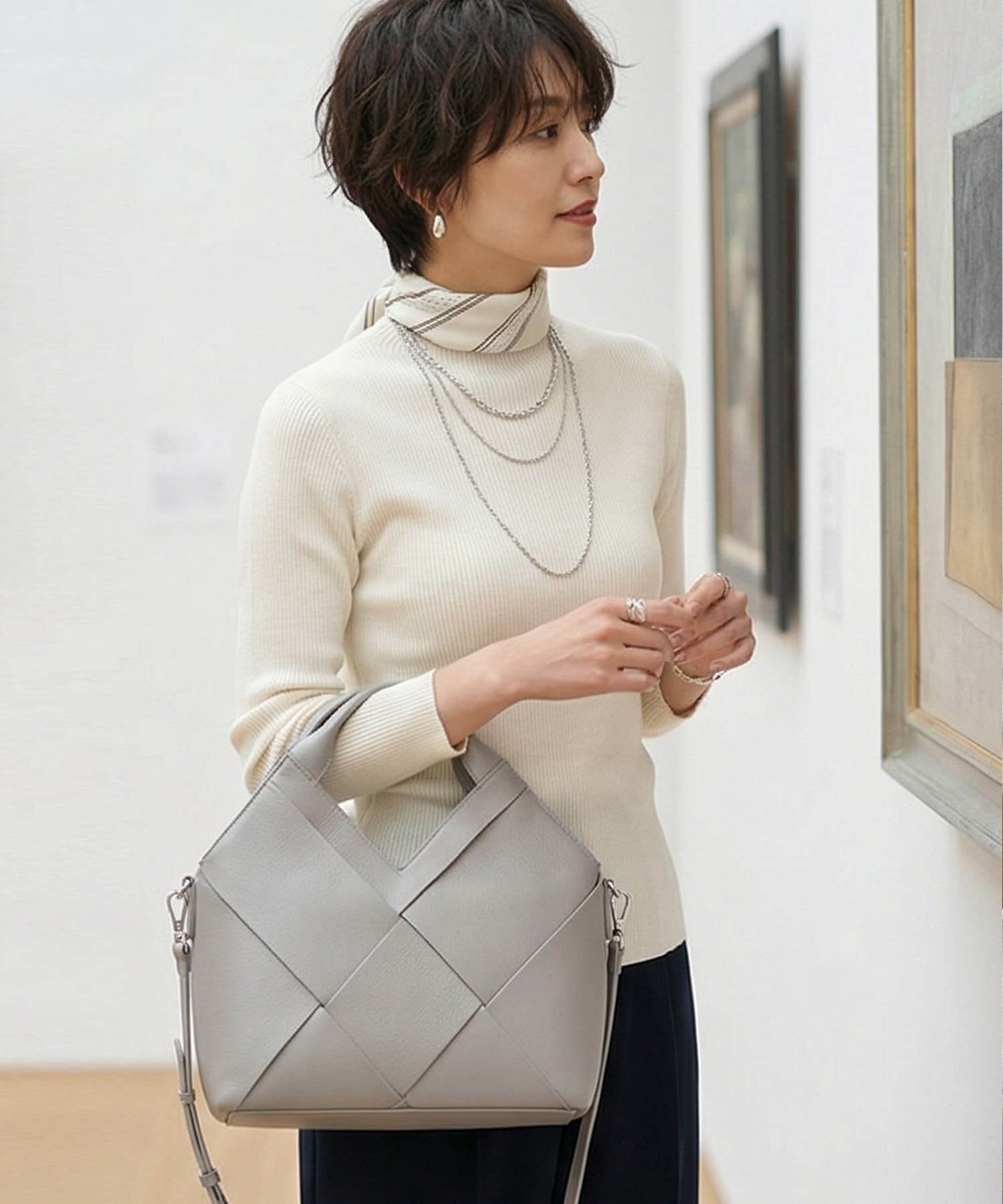 STYLE DELI「【DELI by】リアルレザー編み込み・2WAYワンハンドルバッグ」|ショルダー・メッセンジャー|