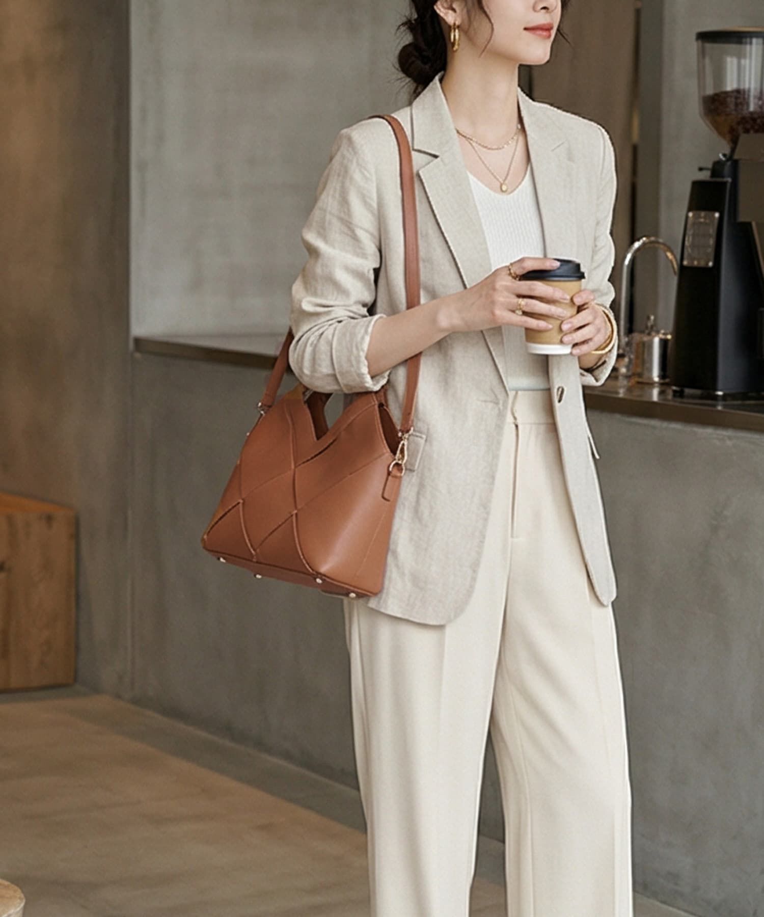 STYLE DELI「【DELI by】リアルレザー編み込み・2WAYワンハンドルバッグ」|ショルダー・メッセンジャー|