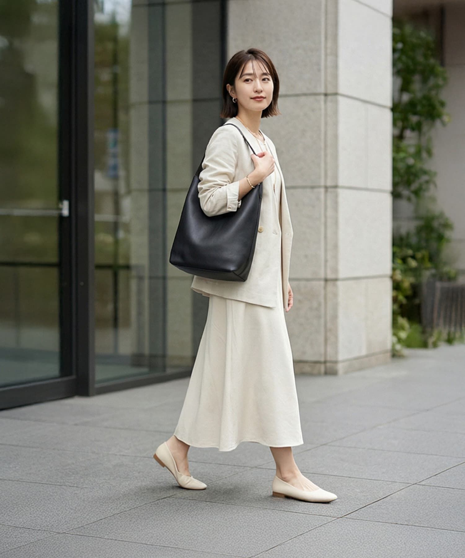 STYLE DELI「【DELI by】ミニマルバケットリアルレザーバッグ（ラージ）」|トートバッグ|