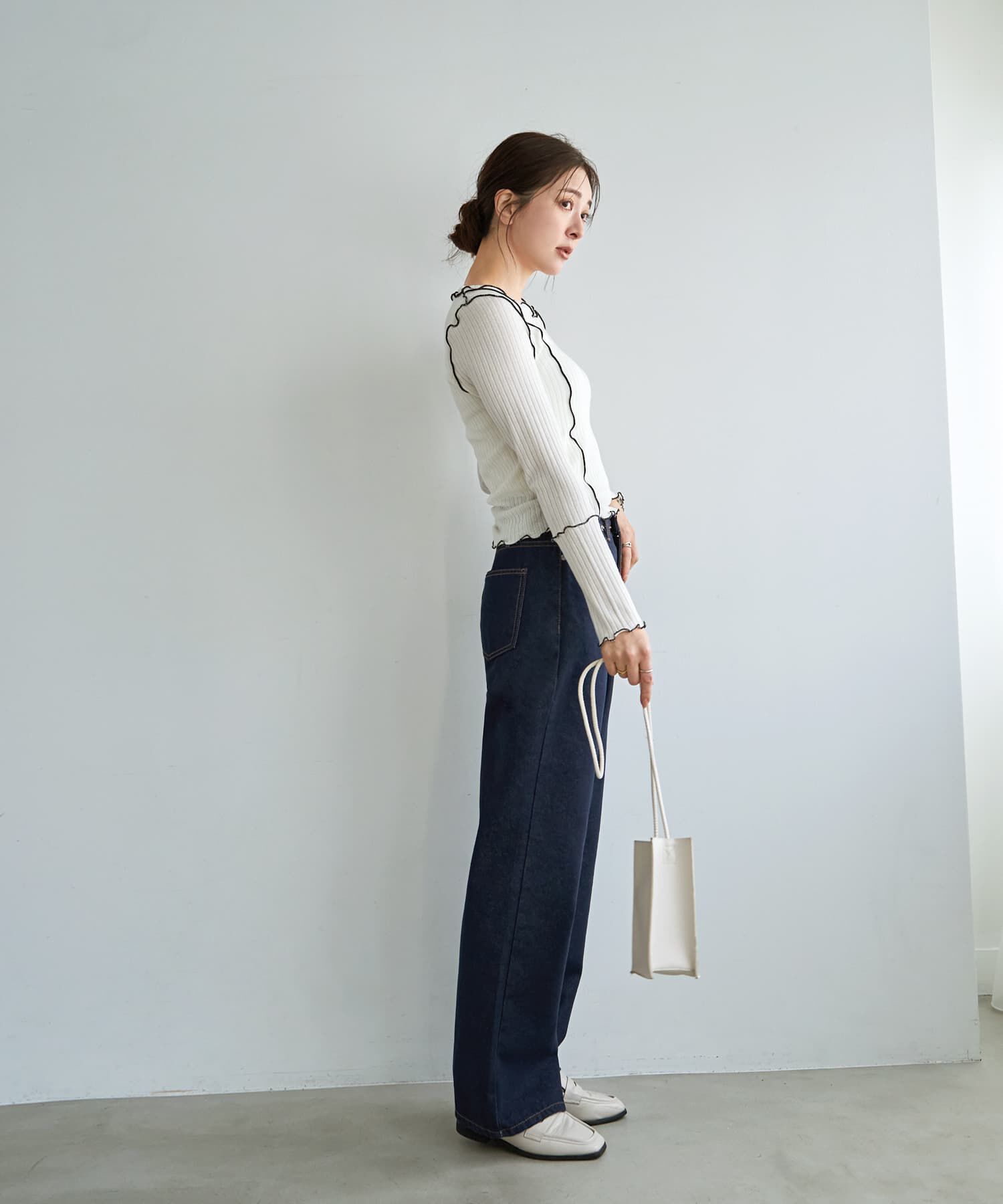 STYLE DELI「メロウリブ◆フリルライントップス」|Tシャツ・カットソー|