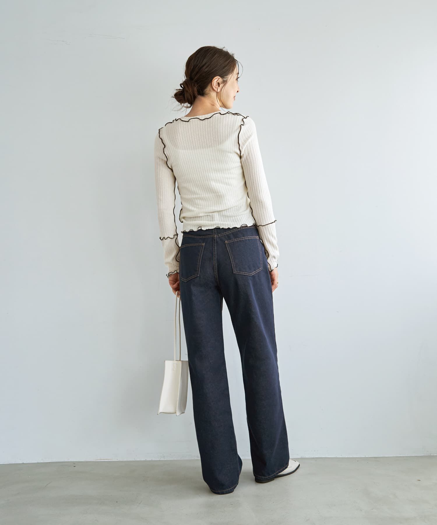 STYLE DELI「メロウリブ◆フリルライントップス」|Tシャツ・カットソー|