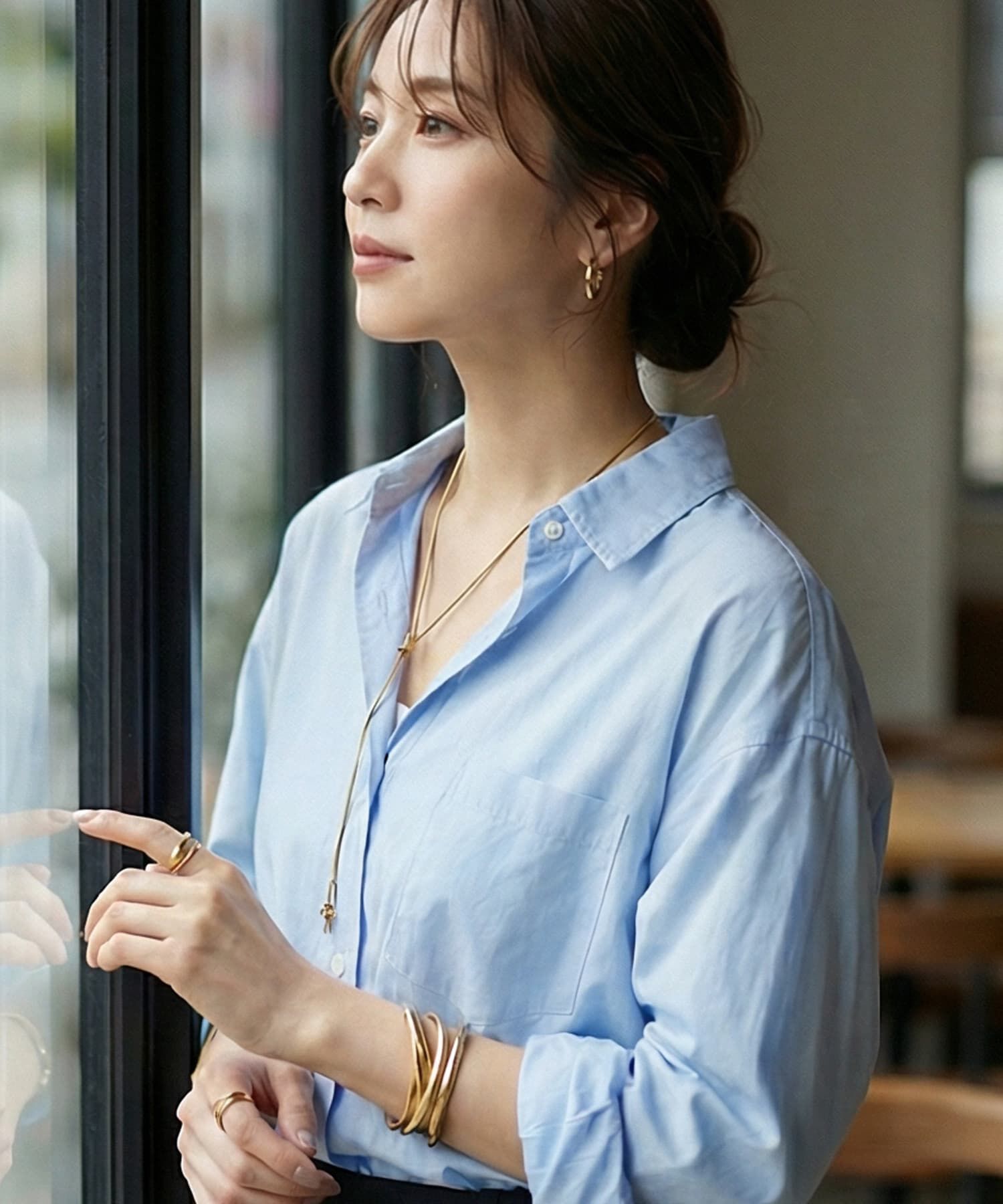 STYLE DELI「【DELI by】ノットラインY字ステンレスネックレス」|ネックレス|