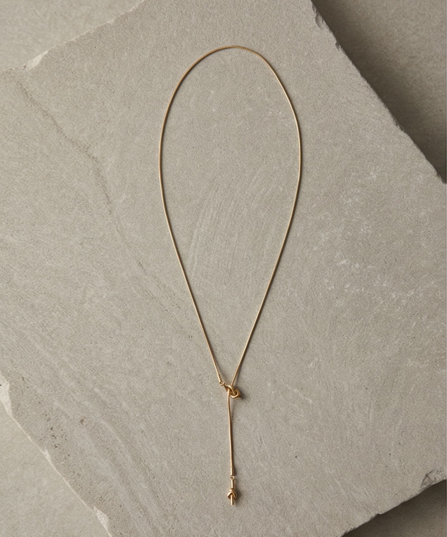 STYLE DELI「【DELI by】ノットラインY字ステンレスネックレス」|ネックレス|