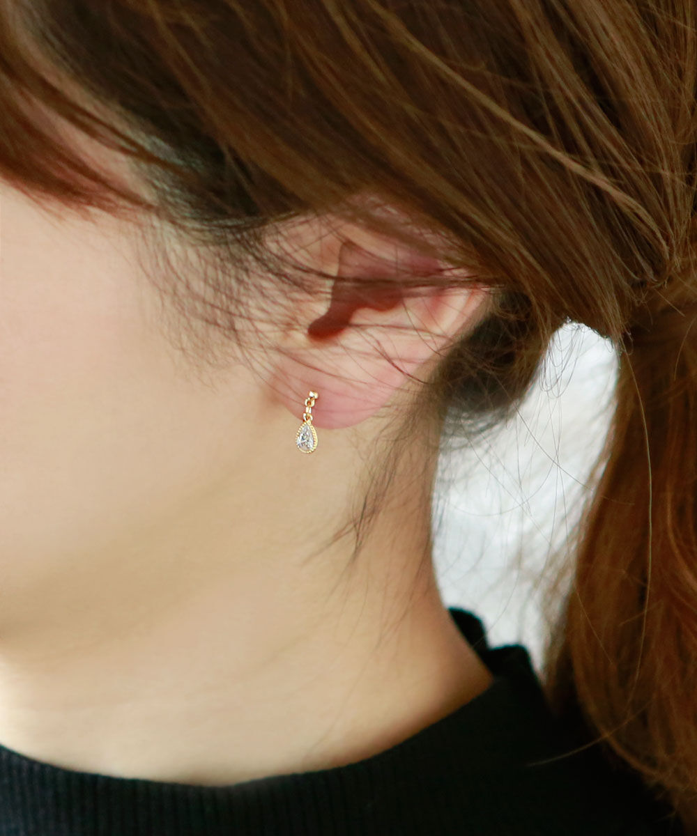 colleca la「ループフィット・しずくストーンのイヤリング」|イヤリング|ゴールド