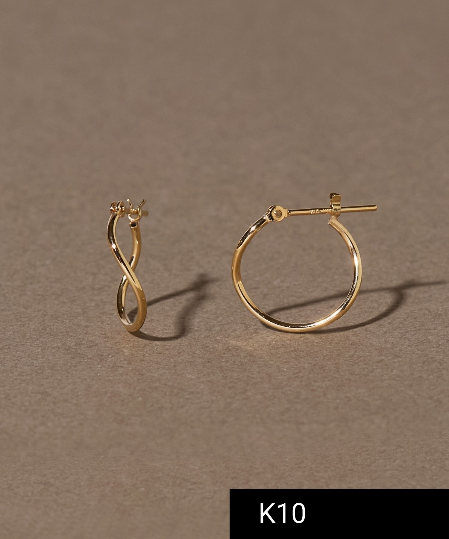 JUPITER「【K10】カーブフープピアス」|ピアス|ゴールド