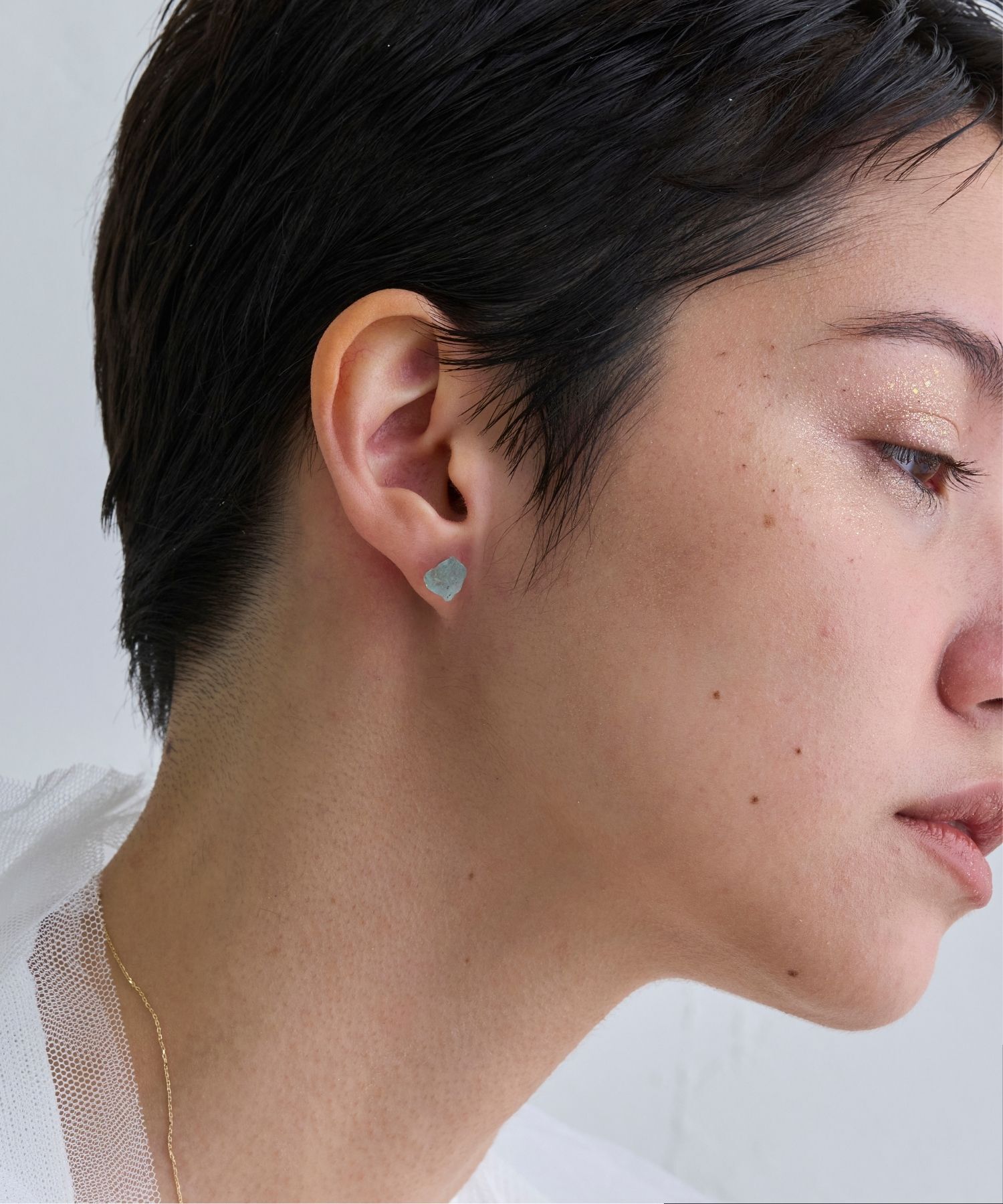 JUPITER「【K10】天然石アンカットピアス/片耳　アパタイト」|ピアス|