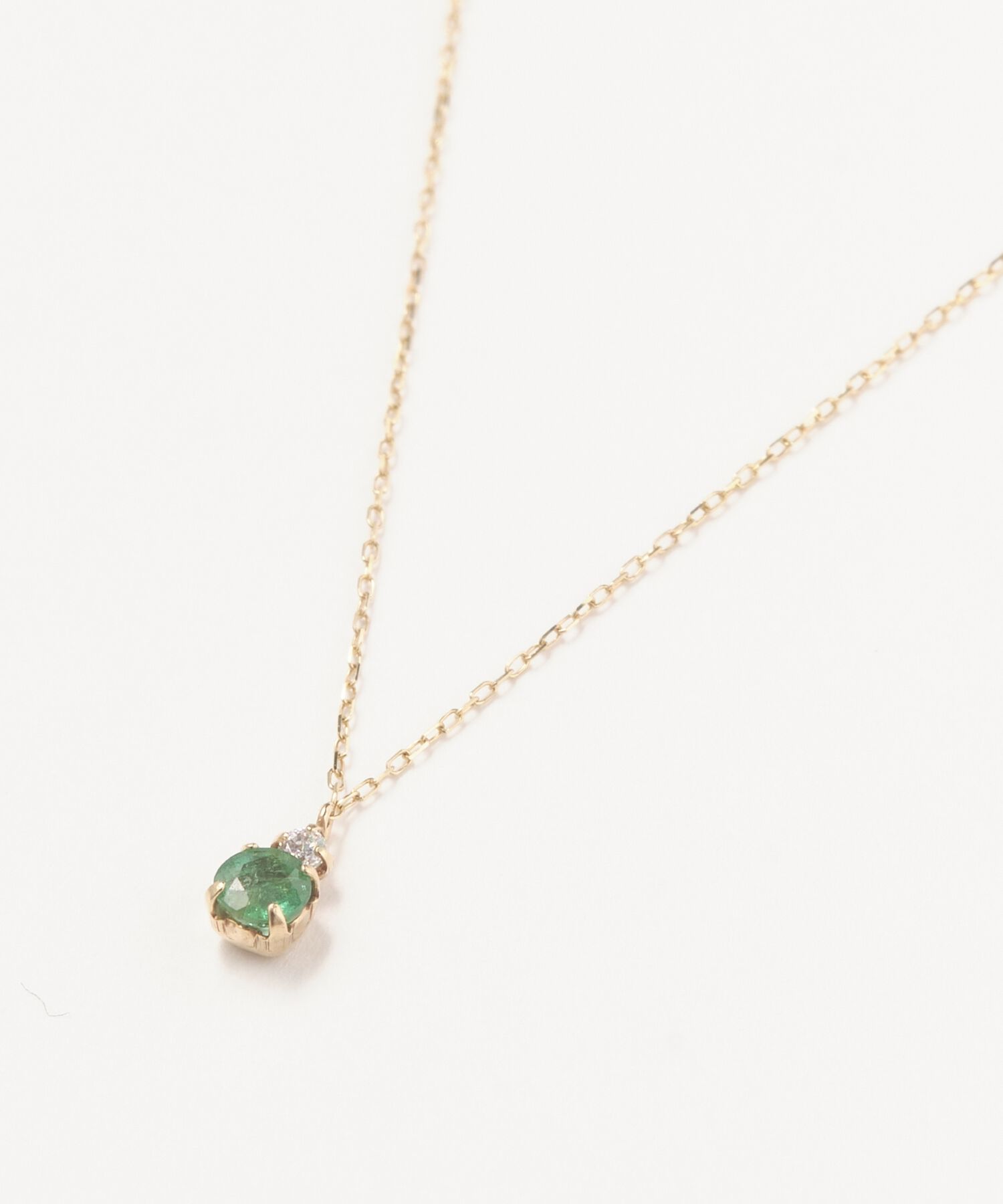 Phoebe「【K10】ジュエルラックネックレス　エメラルド/BOX付き/全長:40cm」|ネックレス|