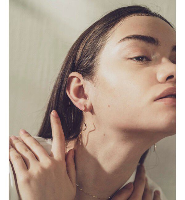 ete「イヤリング ツイストバーバックチェーン」|イヤリング|