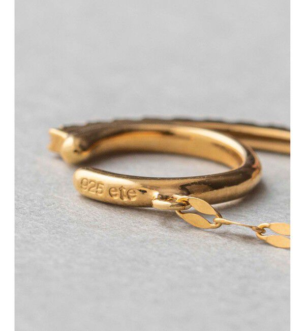 ete「ビジュー ロングチェーン イヤリング」|イヤリング|