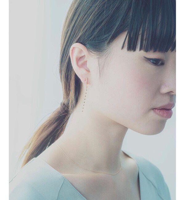 ete「ビジュー ロングチェーン イヤリング」|イヤリング|