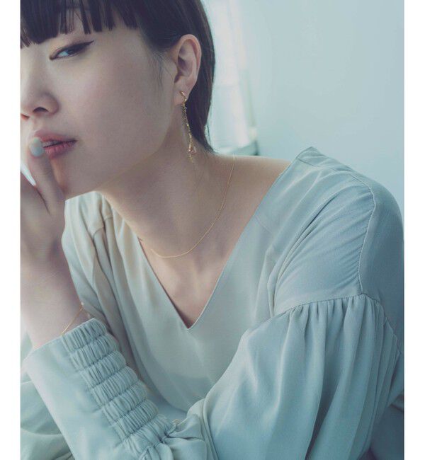 ete「イヤリング&イヤリングチャーム ナチュラルストーン/スパイラル」|イヤリング|