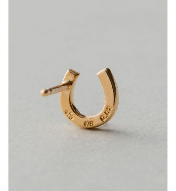 ete「K18YG ホースシュー ダイヤモンド ピアス」|ピアス|