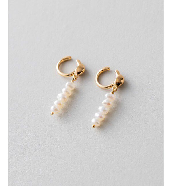 ete「パール ストレートライン イヤリング」|イヤリング|