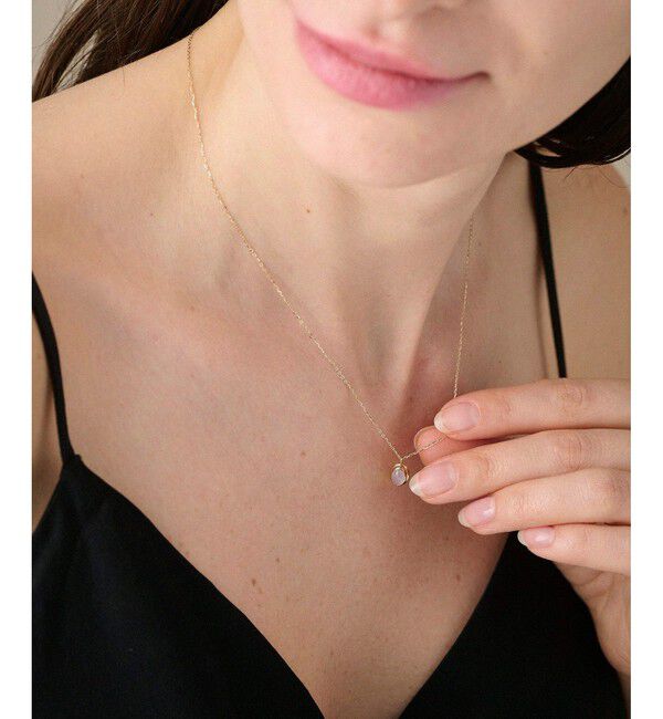 ete「K10YG ヴェール ナチュラルストーン ネックレス」|ネックレス|