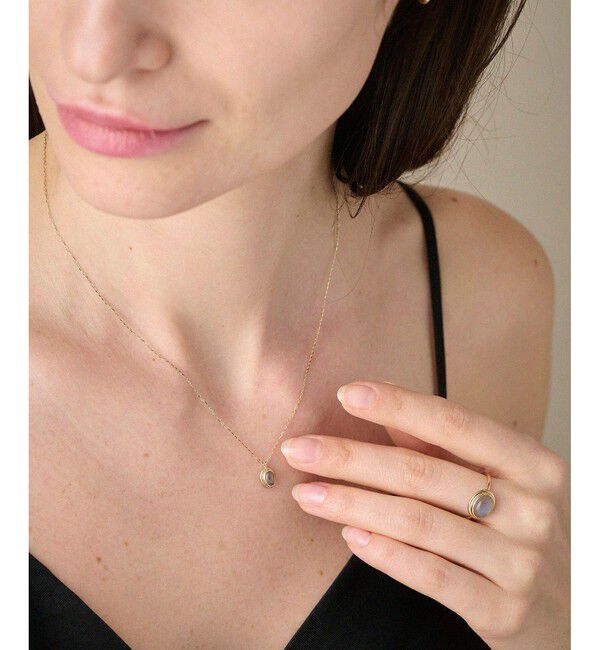 ete「K10YG ヴェール ナチュラルストーン ネックレス」|ネックレス|