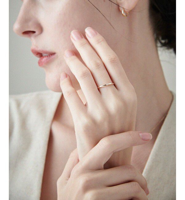 ete「[レイヤード] K10YG ダイヤモンド リング」|リング|